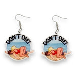 Kinky Pleasure - T104 - Earrings - Please Don't Die