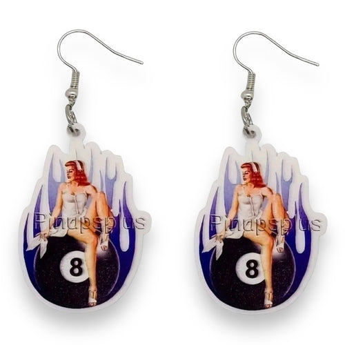 Kinky Pleasure - T103 - Earrings - Sexy Chick On Wrecking Ball