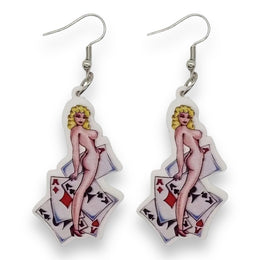 Kinky Pleasure - T106 - Earrings - Card Lady