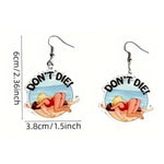 Kinky Pleasure - T104 - Earrings - Please Don't Die