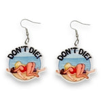 Kinky Pleasure - T104 - Earrings - Please Don't Die