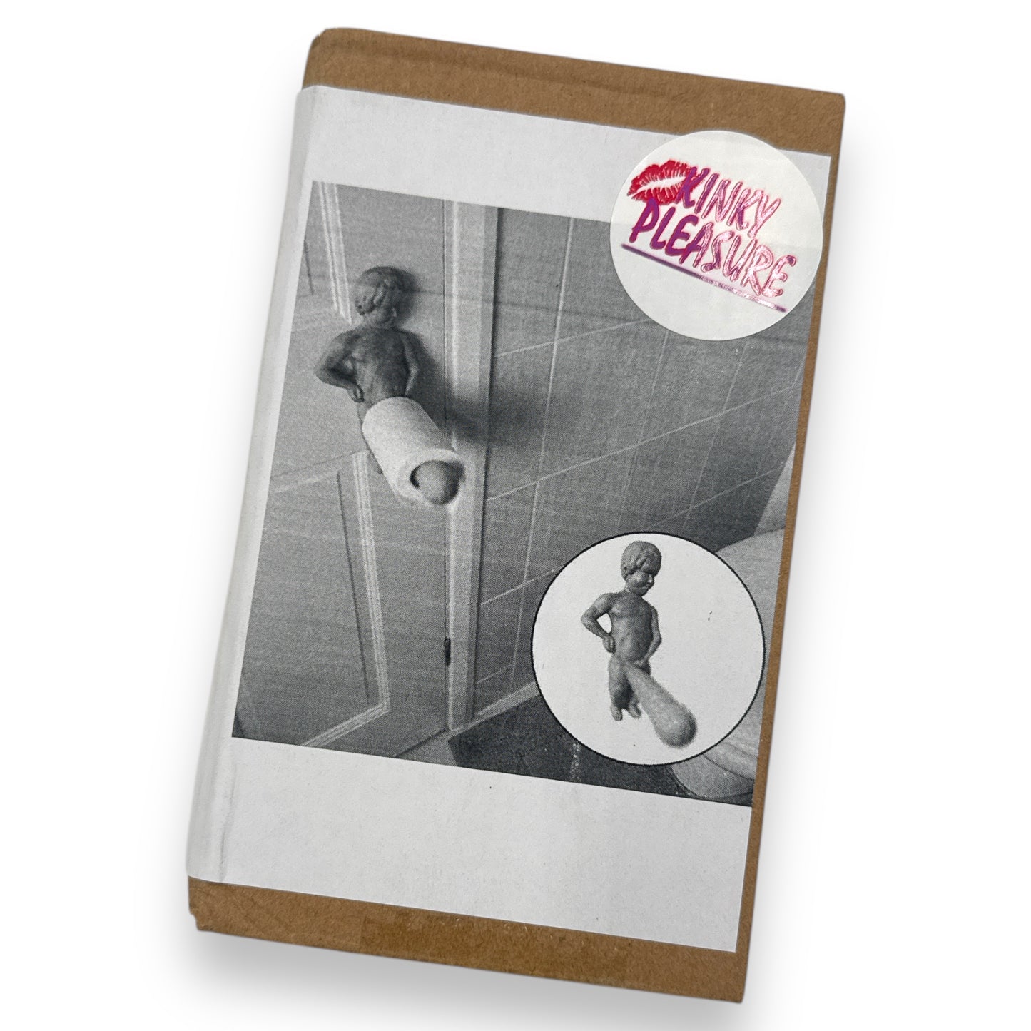 Kinky Pleasure - AX112 - Toilet Roll Holder Manneken Piss - Made of Wood with Installation Kit