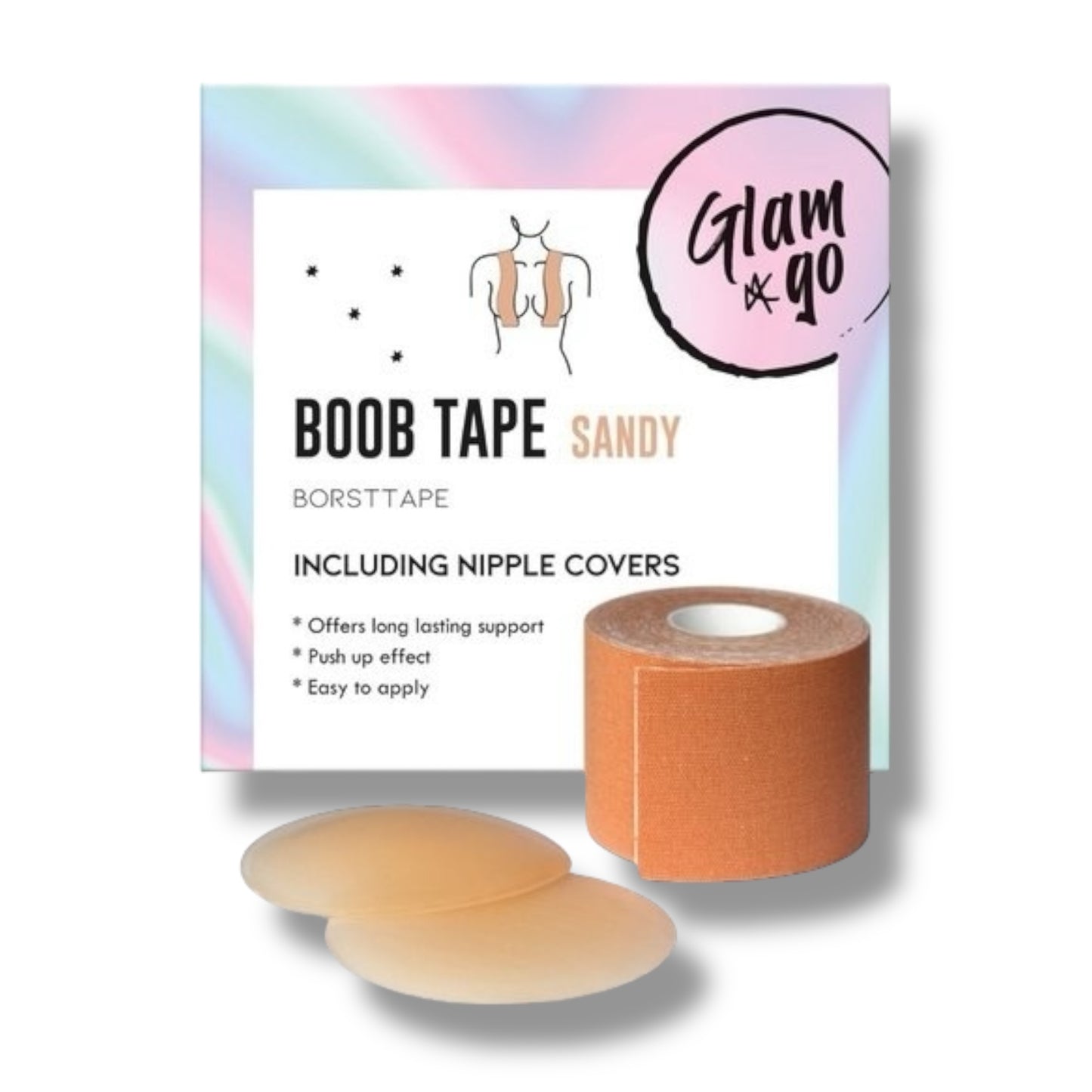 Kinky Pleasure - G030 - Glam & Go Boob Tape SANDY Incl Nipple Covers