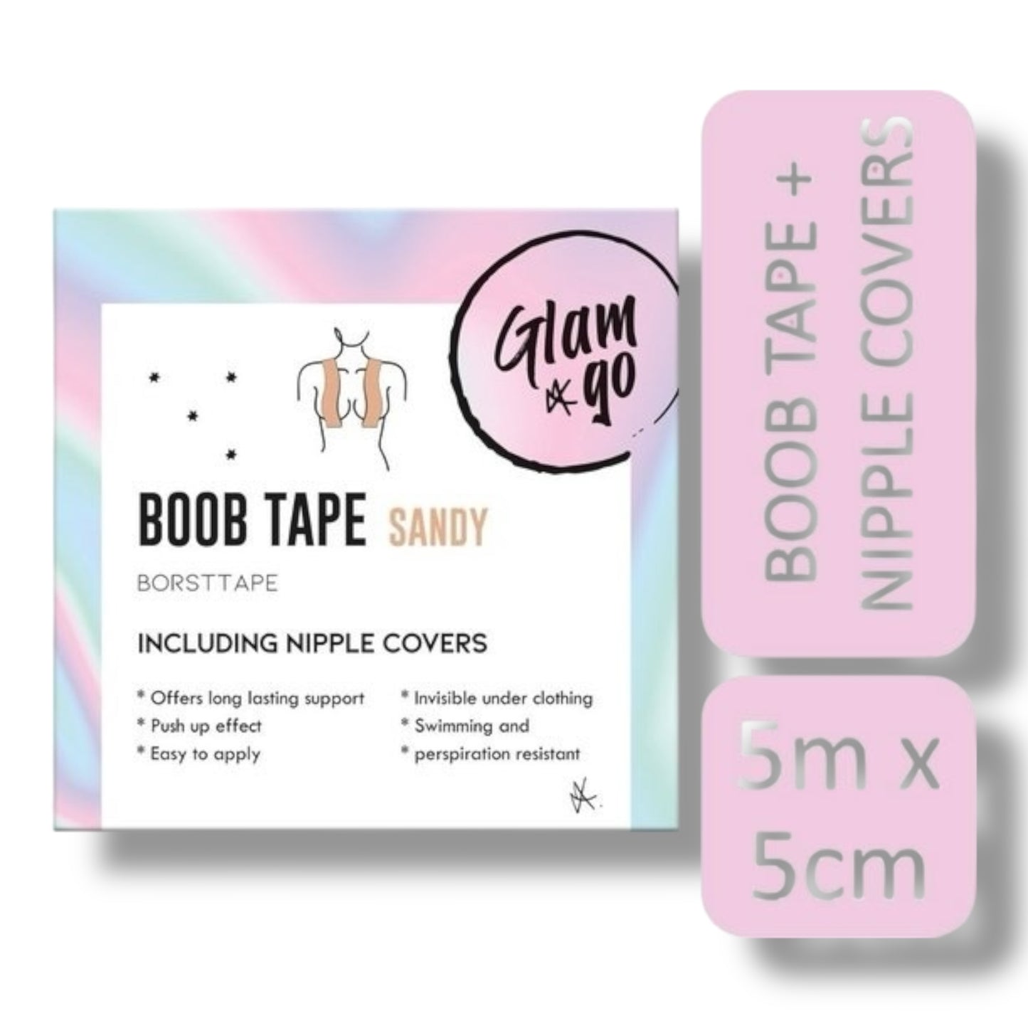 Kinky Pleasure - G030 - Glam & Go Boob Tape SANDY Incl Nipple Covers