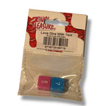 Kinky Pleasure - KPLD001 - Love Dice With Text 2 Pcs- Blue And Pink