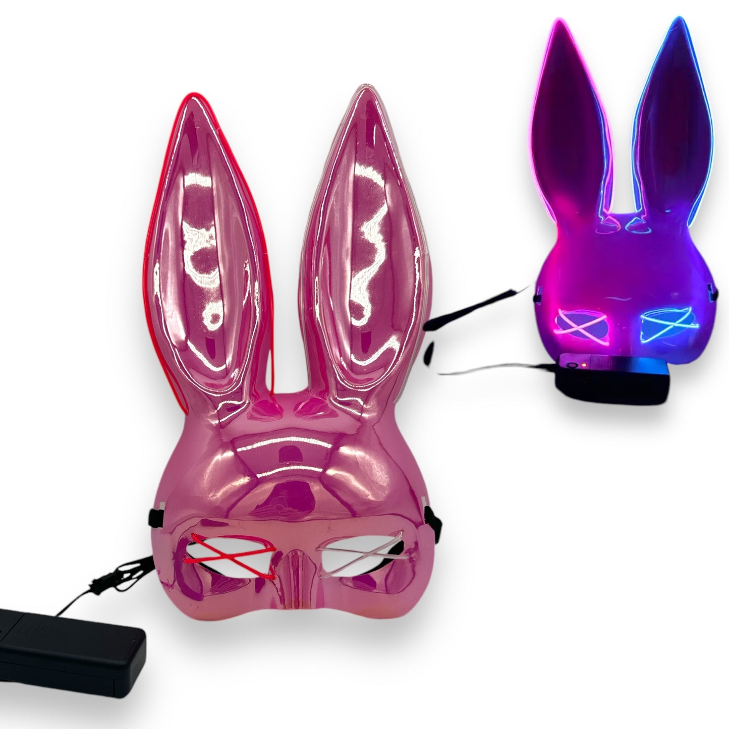 Kinky Pleasure - KP002 - Bunny Mask Deluxe - With Lights - 4 Colours