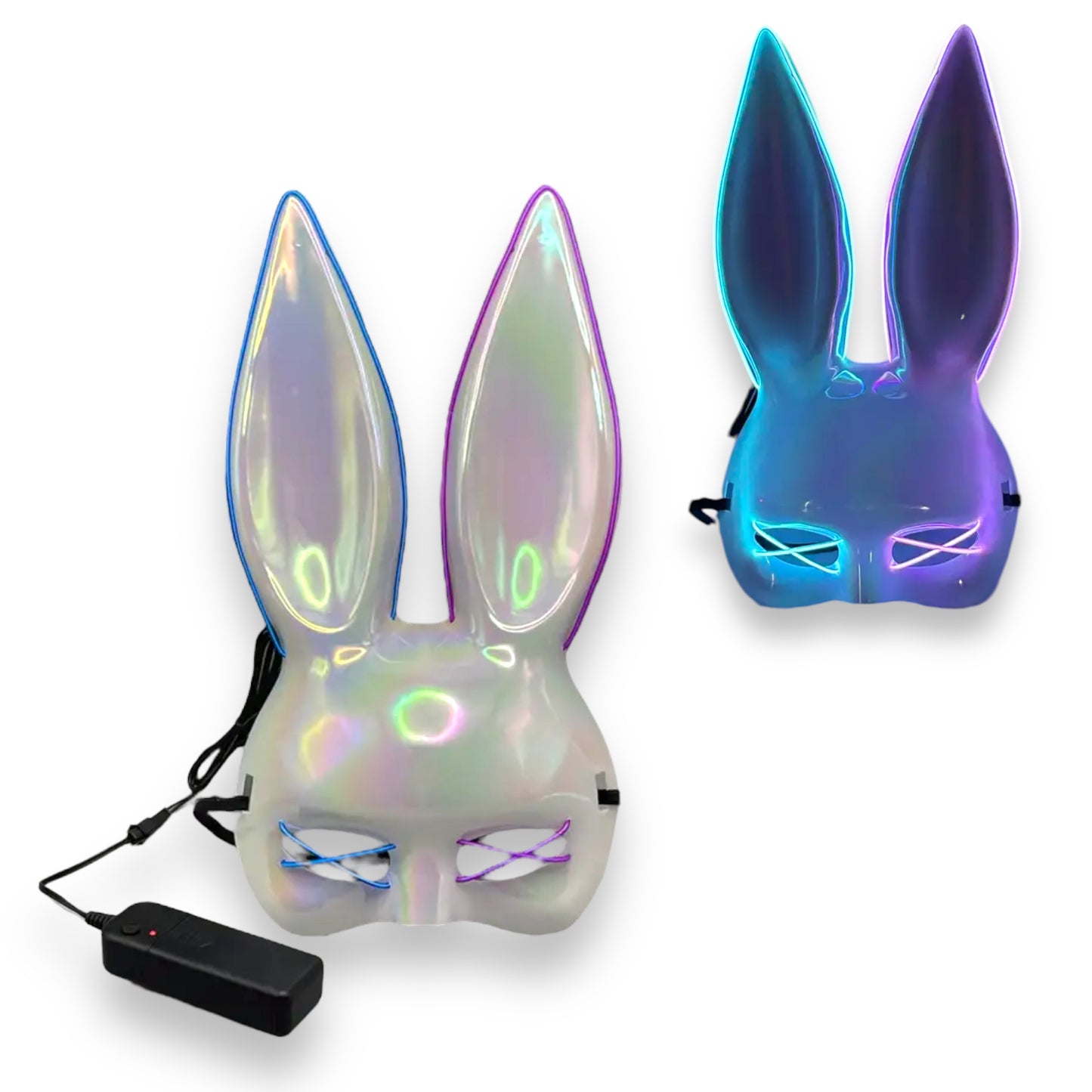 Kinky Pleasure - KP002 - Bunny Mask Deluxe - With Lights - 4 Colours