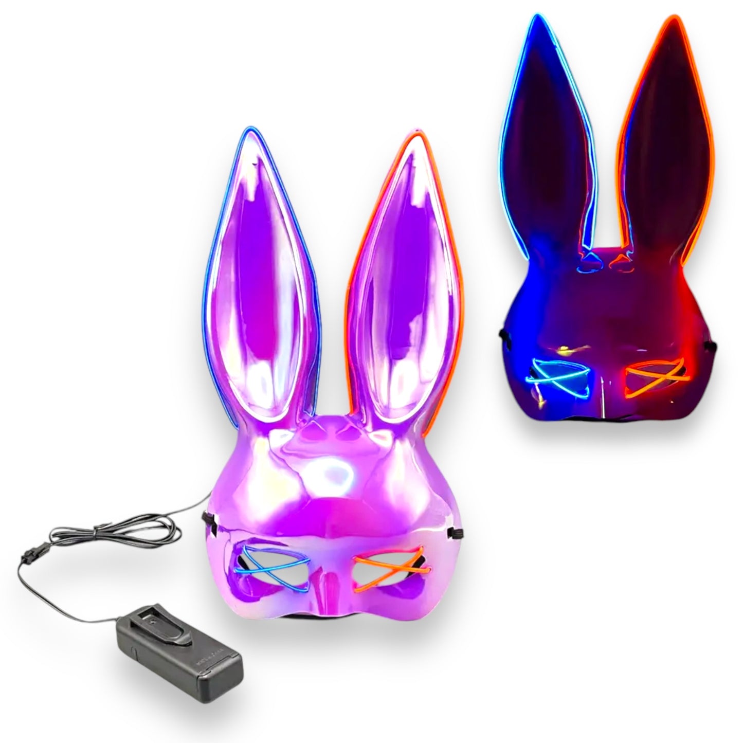 Kinky Pleasure - KP002 - Bunny Mask Deluxe - With Lights - 4 Colours