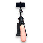 Kinky Pleasure - AX108 - Fuck Machine with Flesh And Purple Dildo Attachment - Includes 3 Attachments