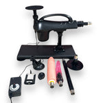 Kinky Pleasure - AX108 - Fuck Machine with Flesh And Purple Dildo Attachment - Includes 3 Attachments
