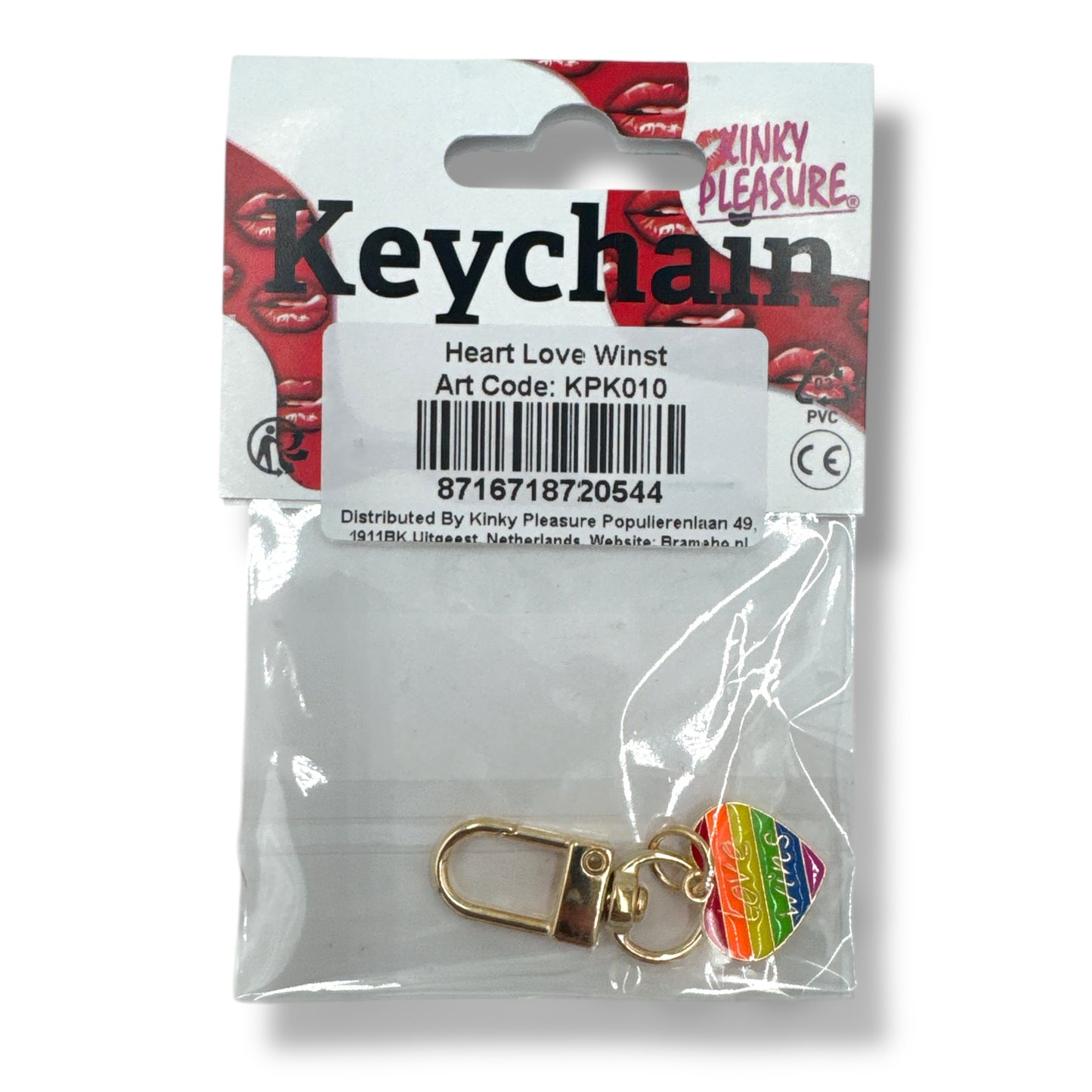 Kinky Pleasure - KPK010 - Keychain - Heart Love Wins
