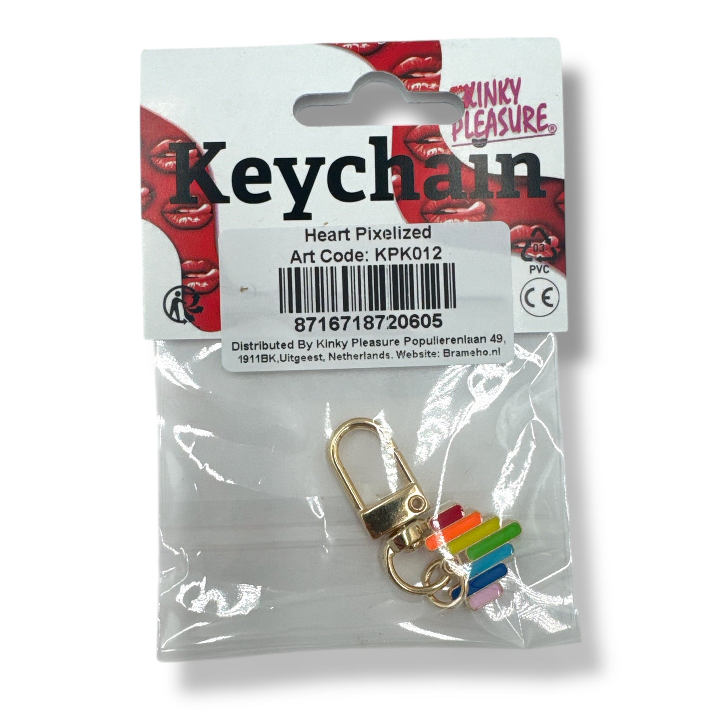 Kinky Pleasure - KPK012 - Keychain - Heart Pixelated