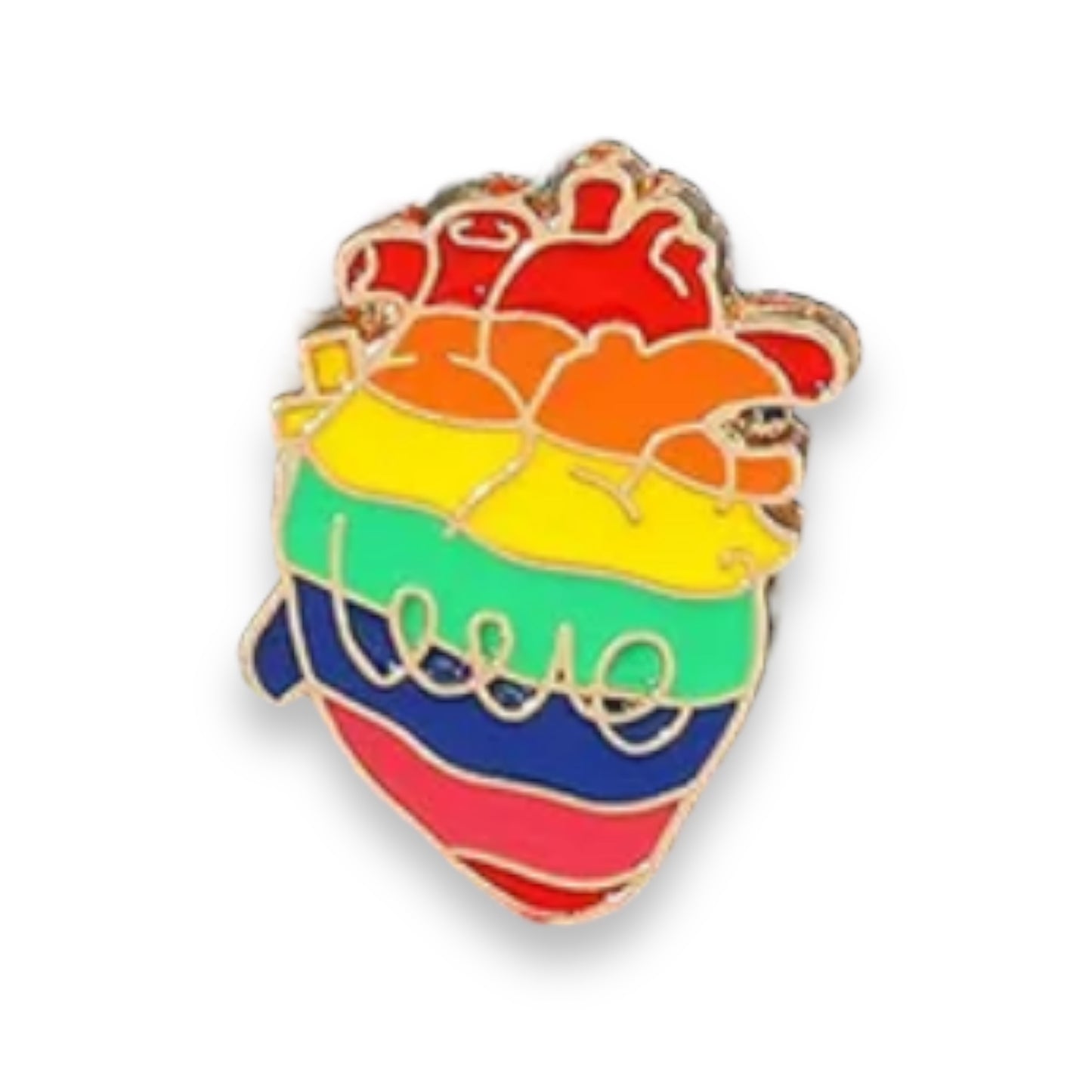 Kinky Pleasure - KPB036 - Badge / Pin - Real Heart With Love