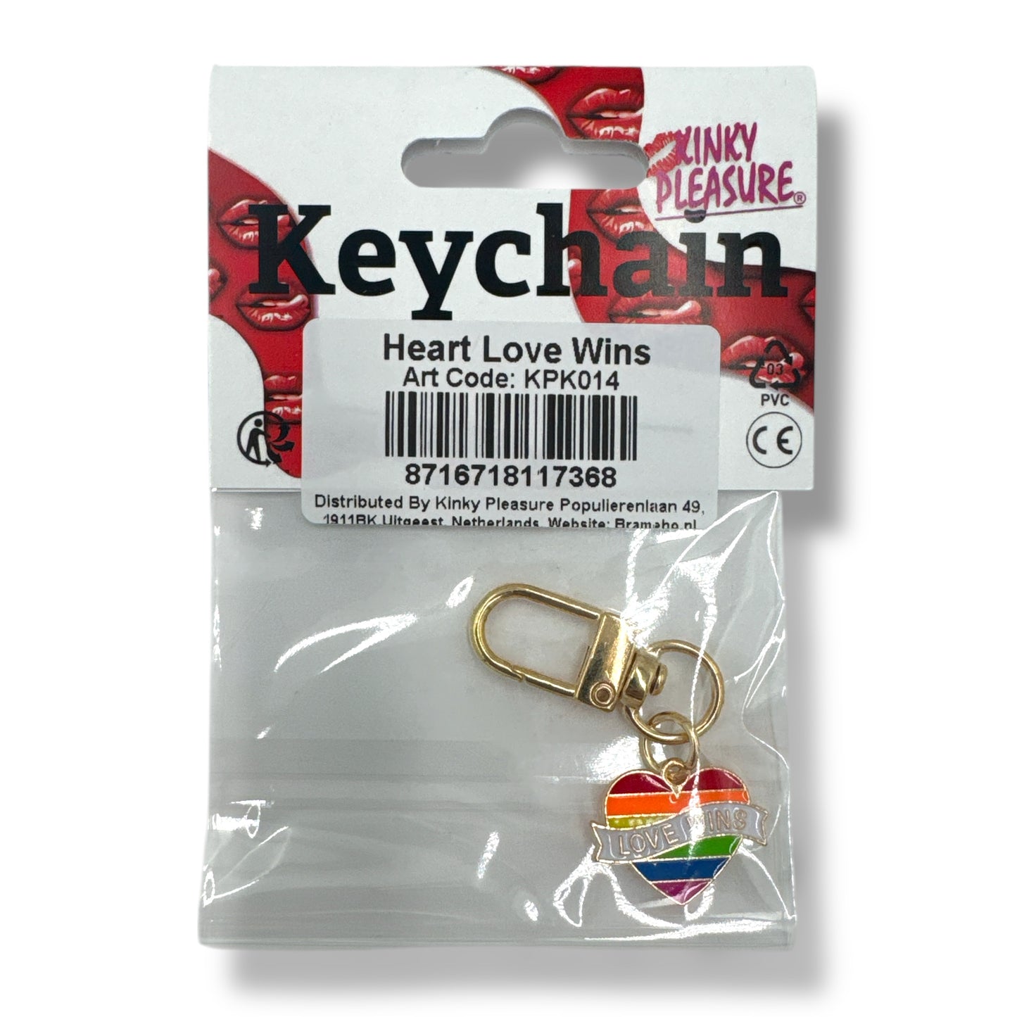 Kinky Pleasure - KPK014 - Keychain - Heart Love Wins