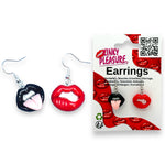 Kinky Pleasure - S033 - Earrings - Sexy Lips In Black & Red