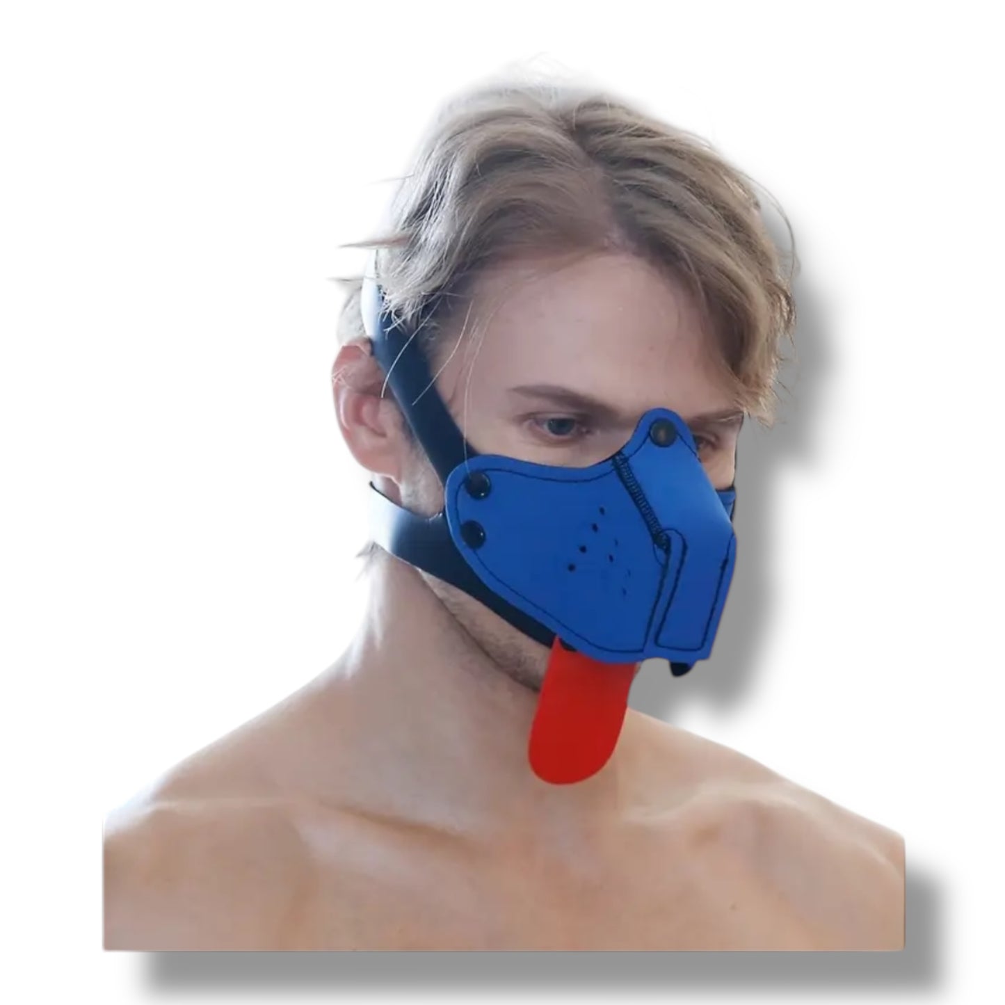 Kinky Pleasure – KPPP001 – Puppy Play Dog Mask – Smaller Size – Blue Edition