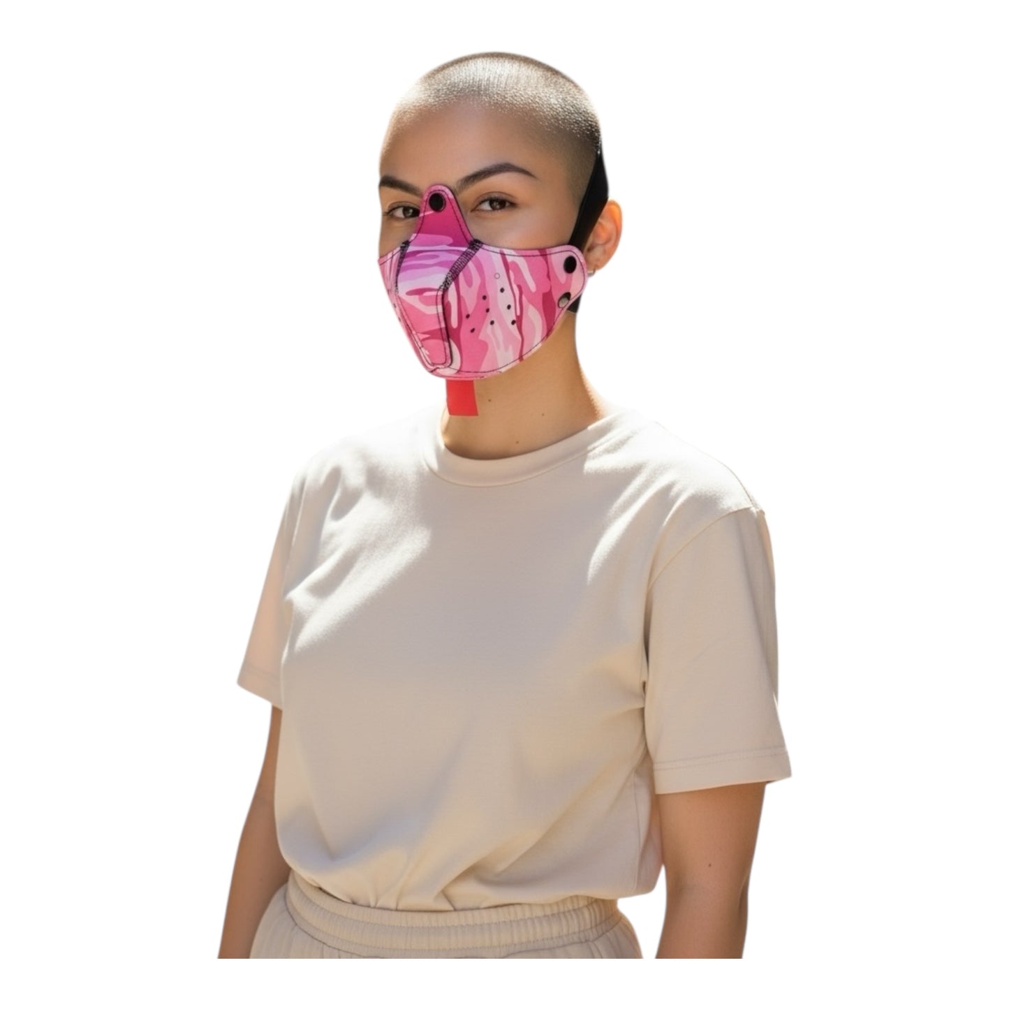 Kinky Pleasure – KPPP005 – Puppy Play Dog Mask – Smaller Size – Camo Pink Edition