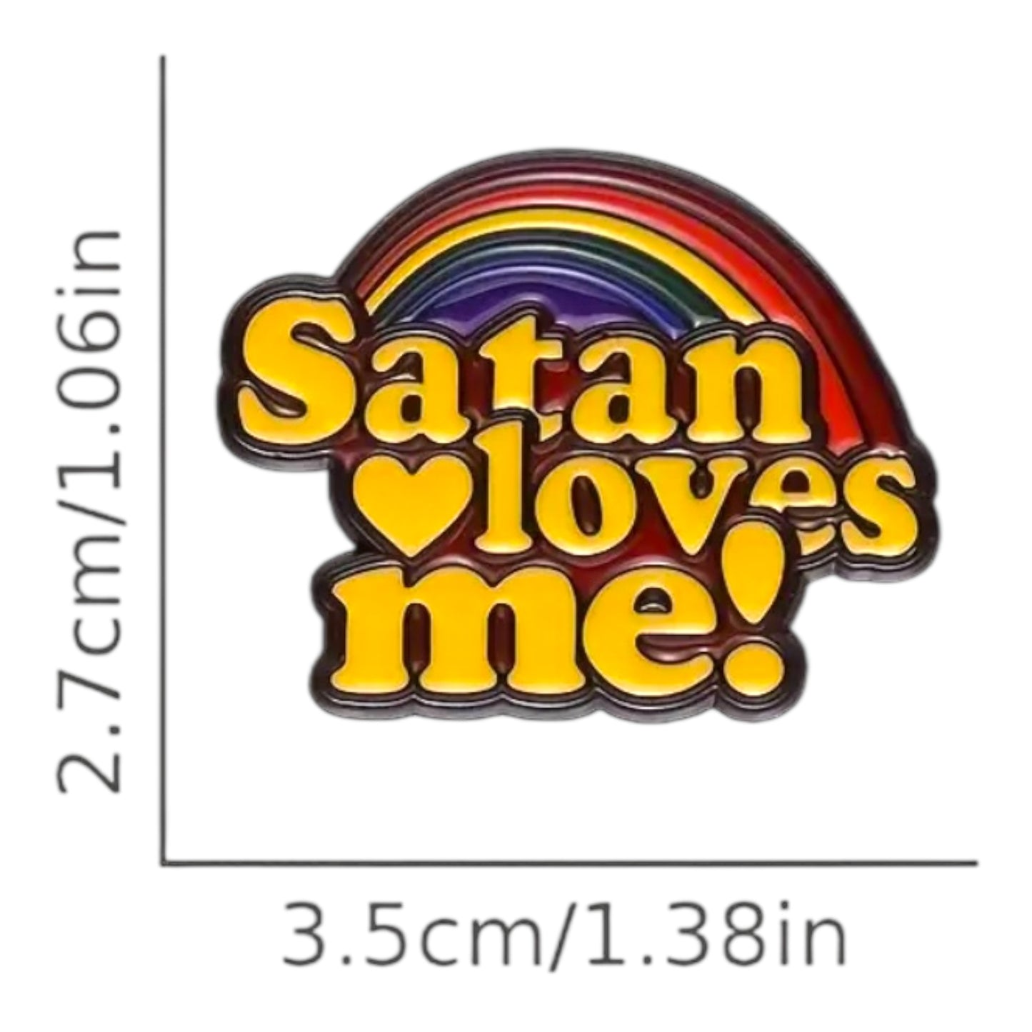 Kinky Pleasure - KPB055 - Badge / Pin - Satan Loves Me