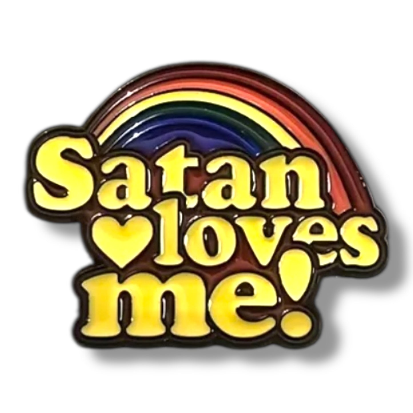 Kinky Pleasure - KPB055 - Badge / Pin - Satan Loves Me