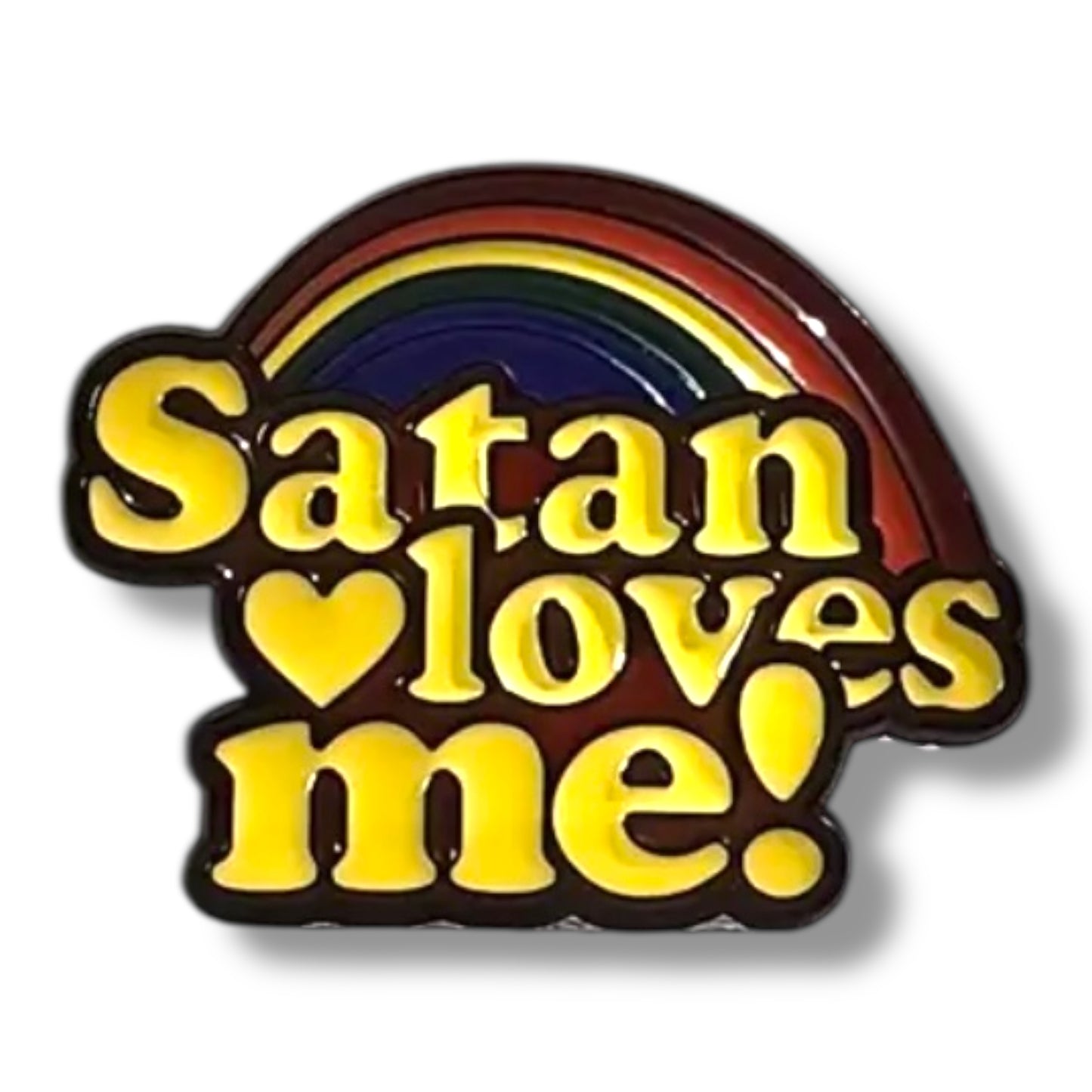 Kinky Pleasure - KPB055 - Badge / Pin - Satan Loves Me