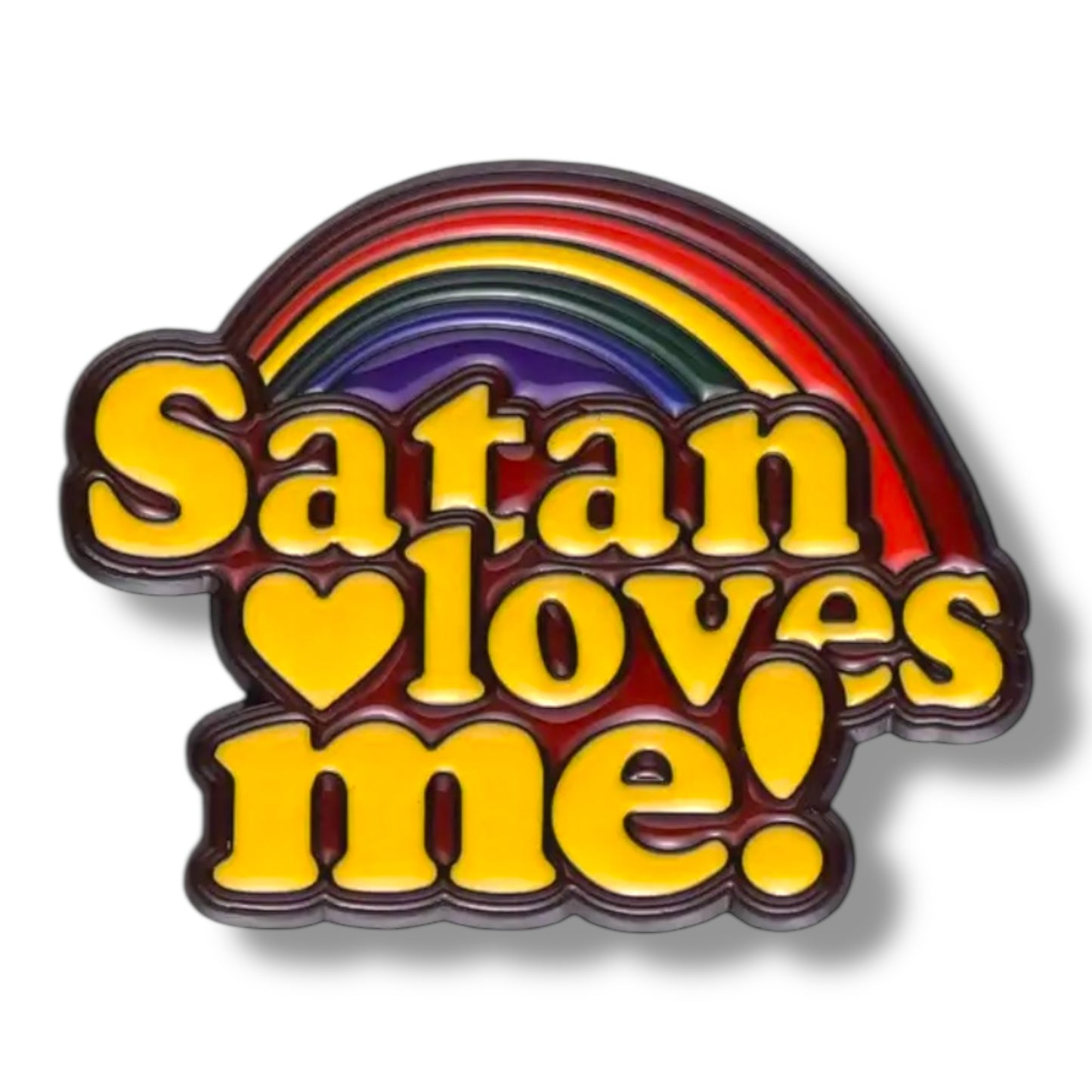 Kinky Pleasure - KPB055 - Badge / Pin - Satan Loves Me