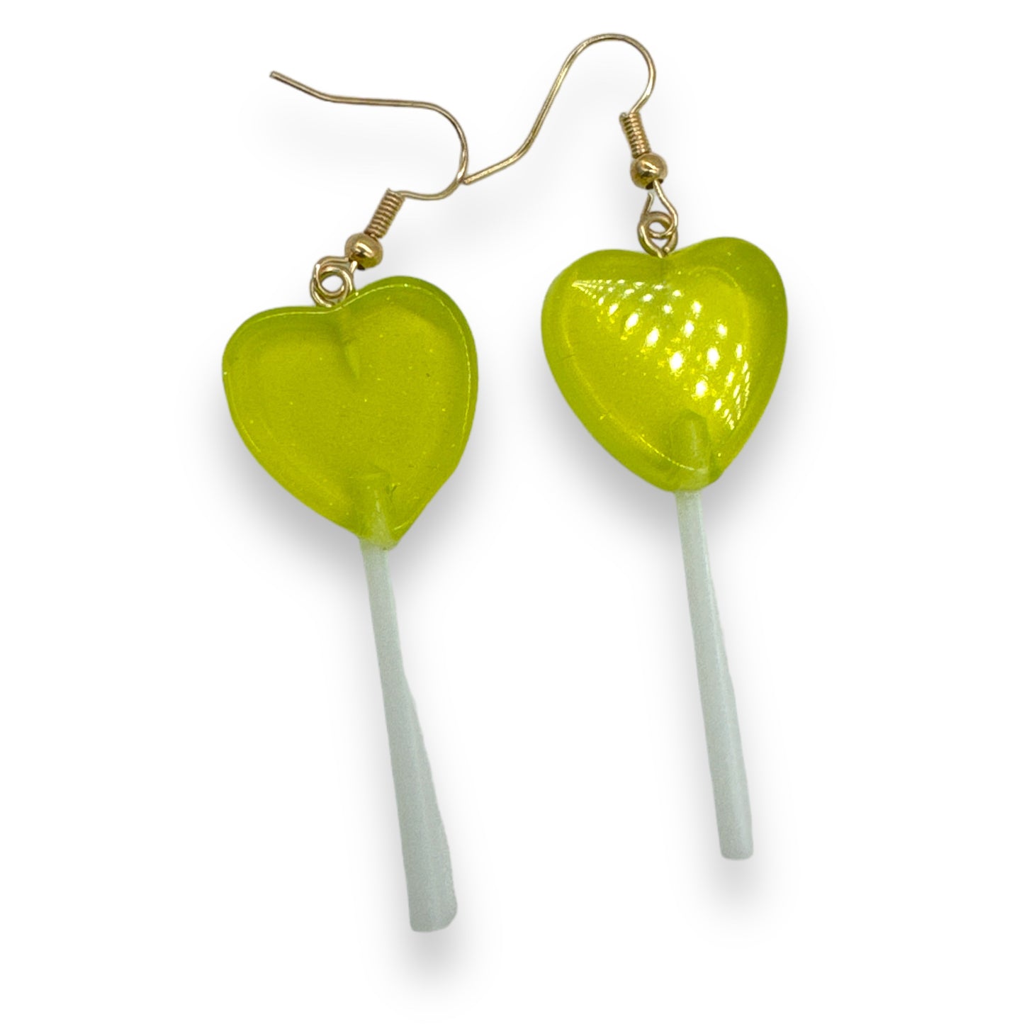 Kinky Pleasure - S037 - Earrings - Heart Lolly - 6 Colours