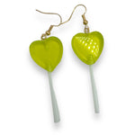 Kinky Pleasure - S037 - Earrings - Heart Lolly - 6 Colours