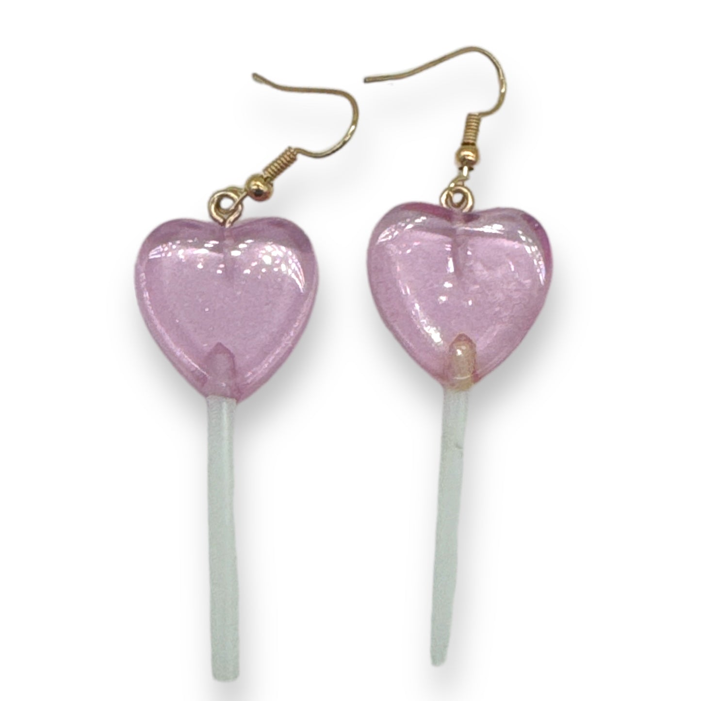 Kinky Pleasure - S037 - Earrings - Heart Lolly - 6 Colours