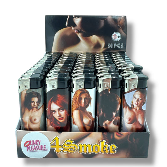 Kinky Pleasure - MK025 - Lighters Sexy Lady's - Display 50 Pieces