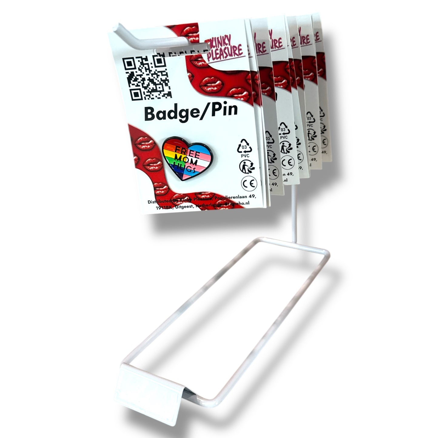 Kinky Pleasure - Counter Display – One Hook – 20 x 20 x 7.5 cm - In Black or White