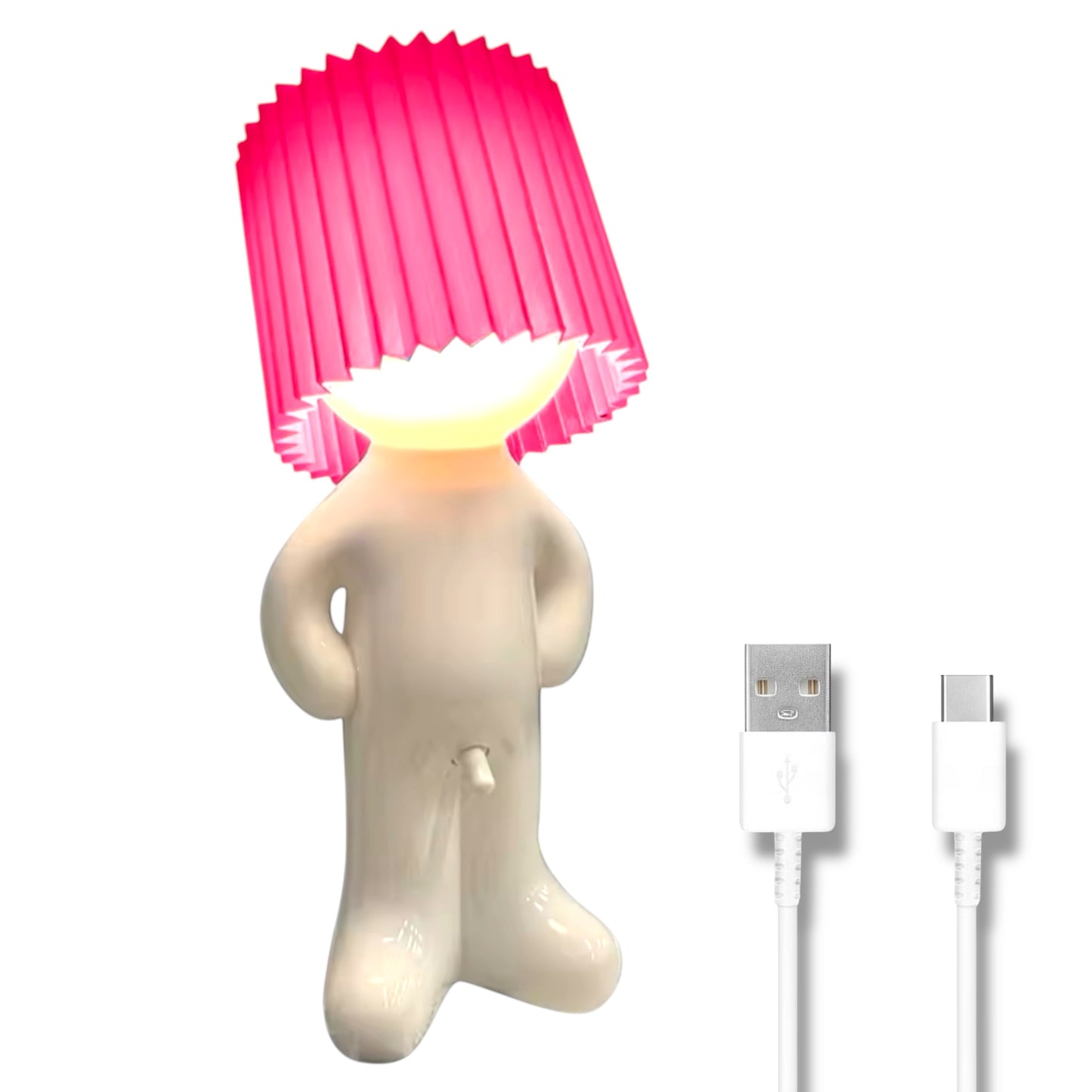 Kinky Pleasure - T121 - Fun Table Lamp White With Penis As Light Switch