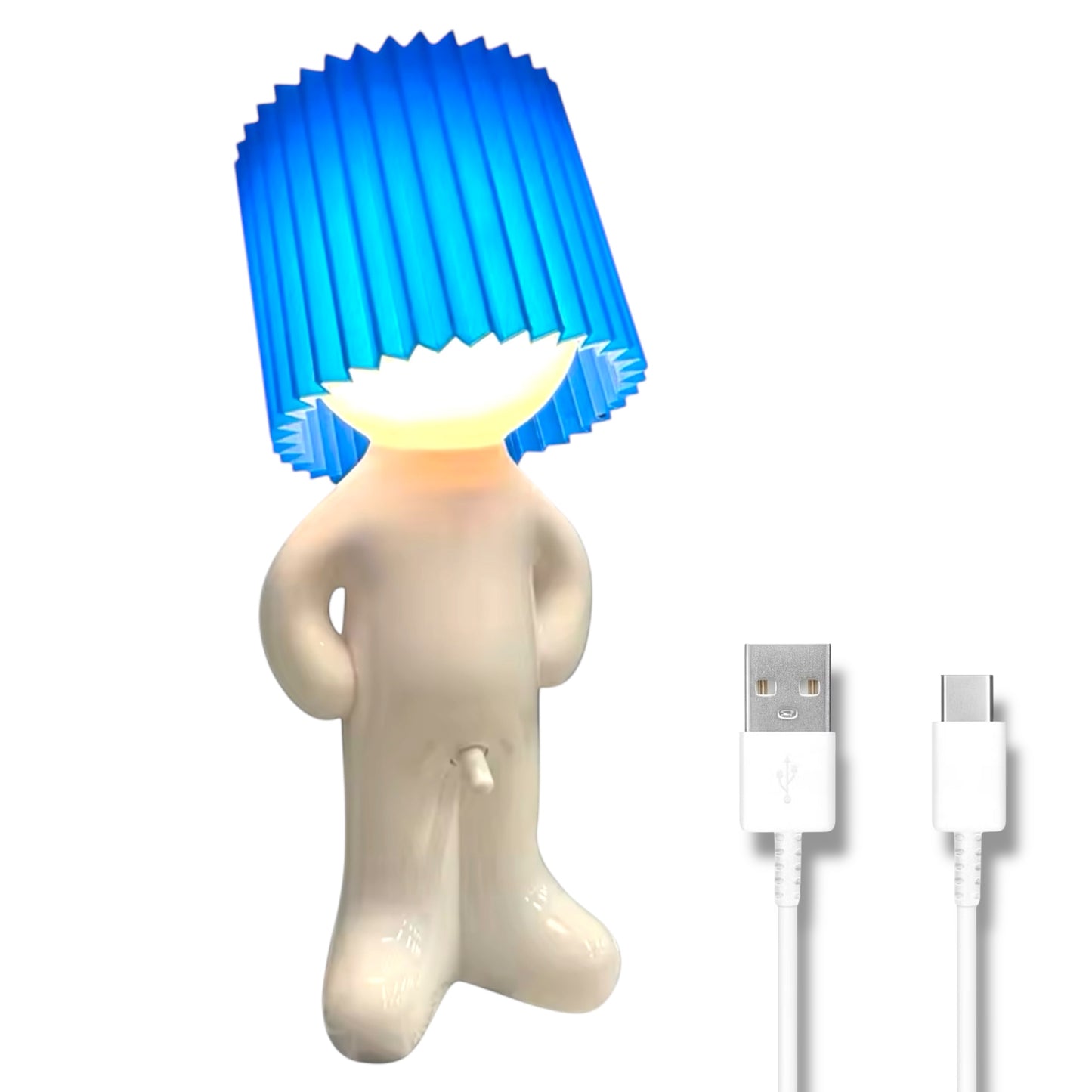 Kinky Pleasure - T121 - Fun Table Lamp White With Penis As Light Switch