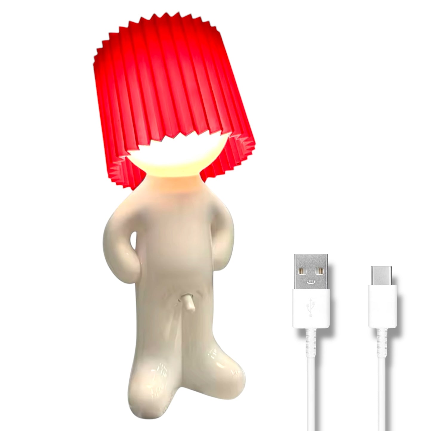 Kinky Pleasure - T121 - Fun Table Lamp White With Penis As Light Switch