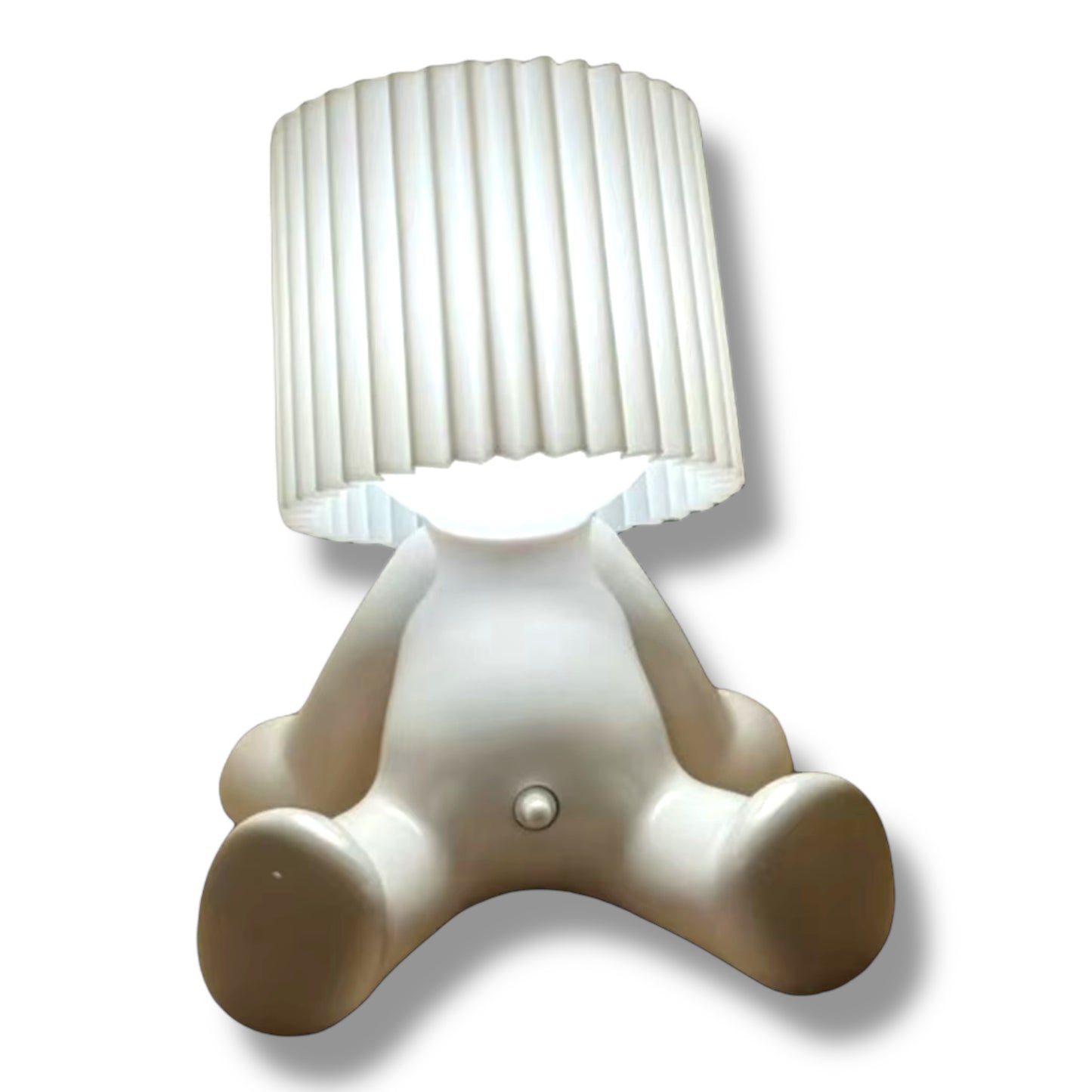 Kinky Pleasure - T131 - Fun Table Lamp White With Penis As Light Switch (Sitting Model)