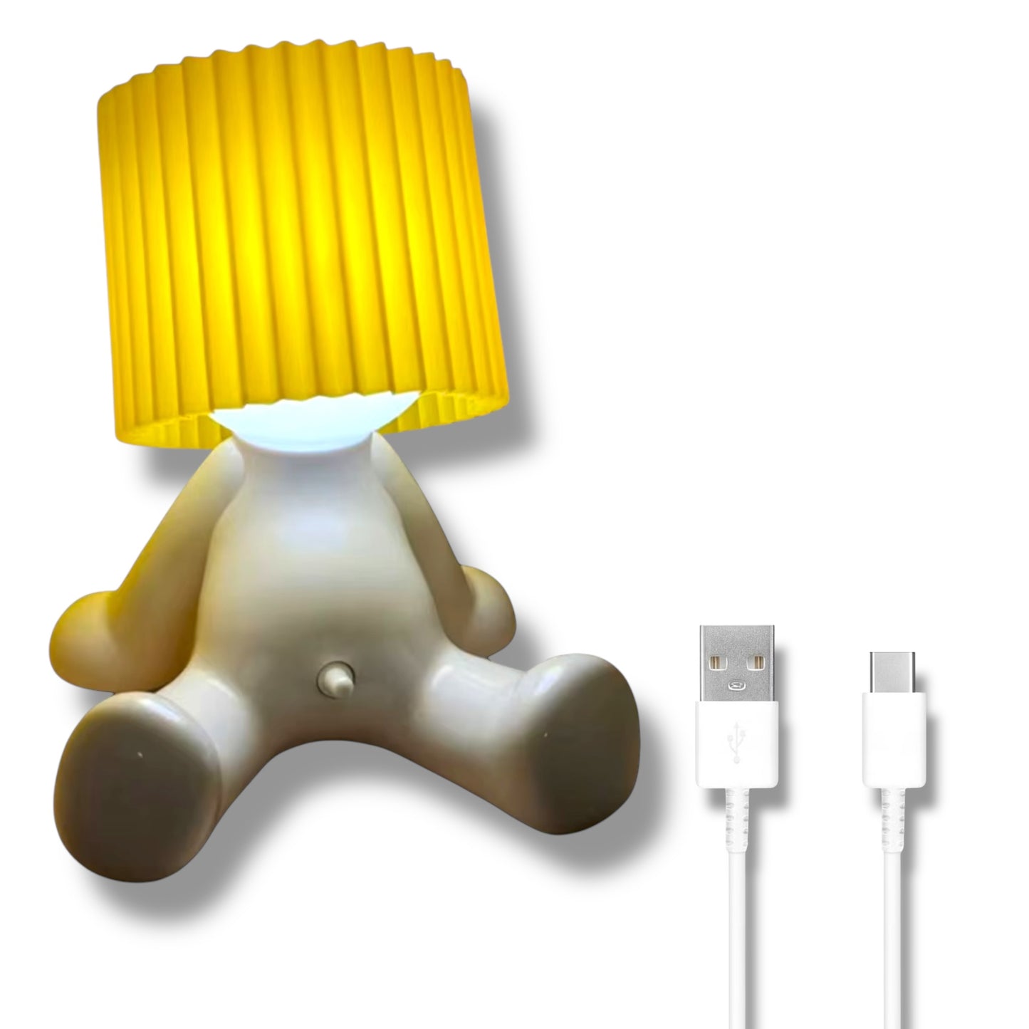 Kinky Pleasure - T131 - Fun Table Lamp White With Penis As Light Switch (Sitting Model)