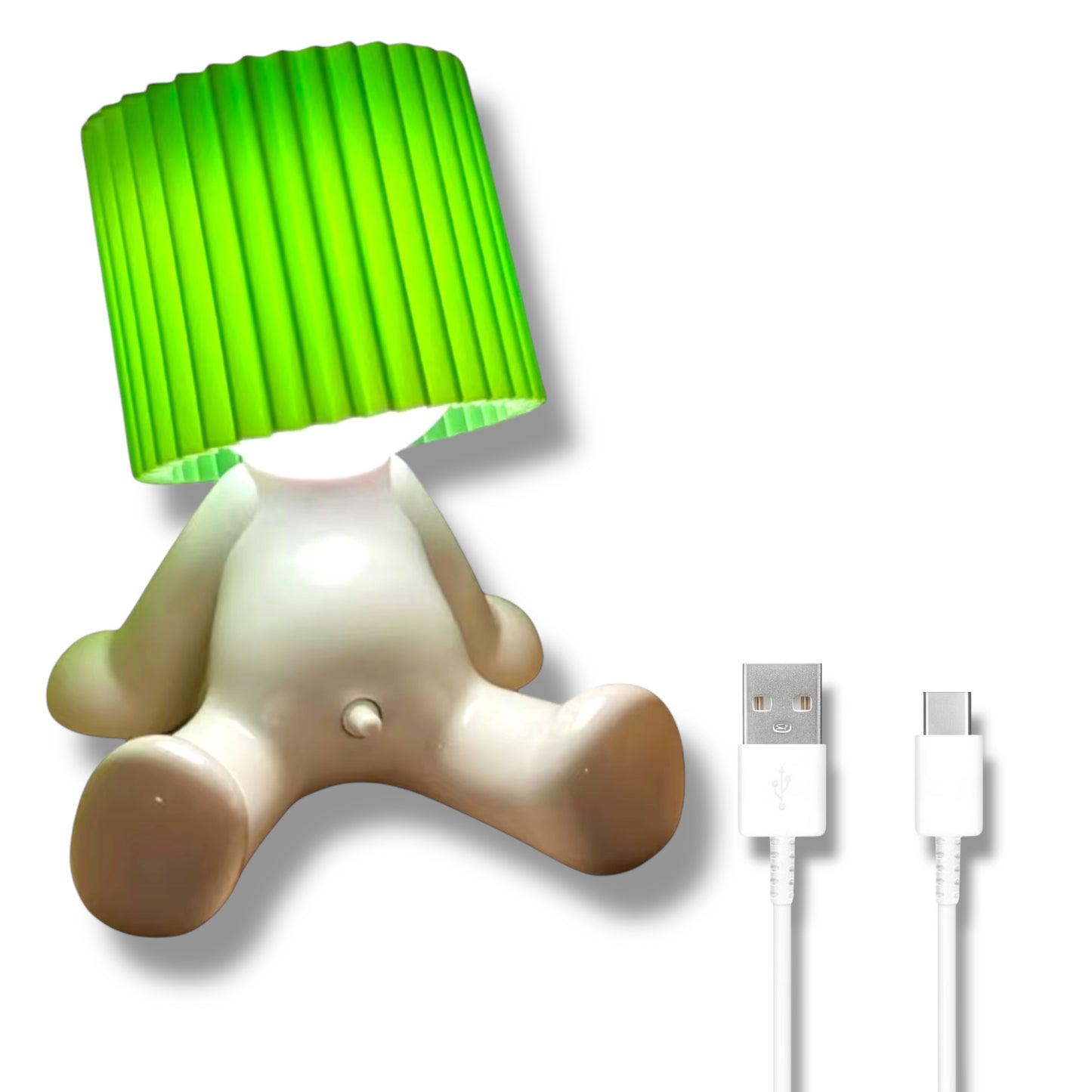 Kinky Pleasure - T131 - Fun Table Lamp White With Penis As Light Switch (Sitting Model)