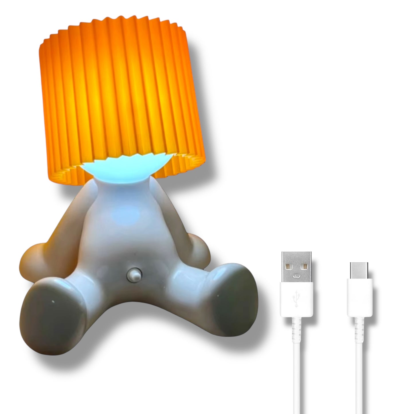 Kinky Pleasure - T131 - Fun Table Lamp White With Penis As Light Switch (Sitting Model)