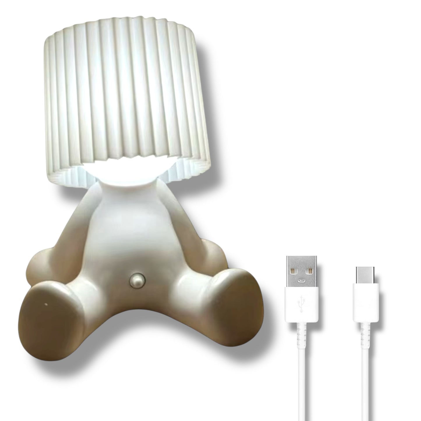 Kinky Pleasure - T131 - Fun Table Lamp White With Penis As Light Switch (Sitting Model)