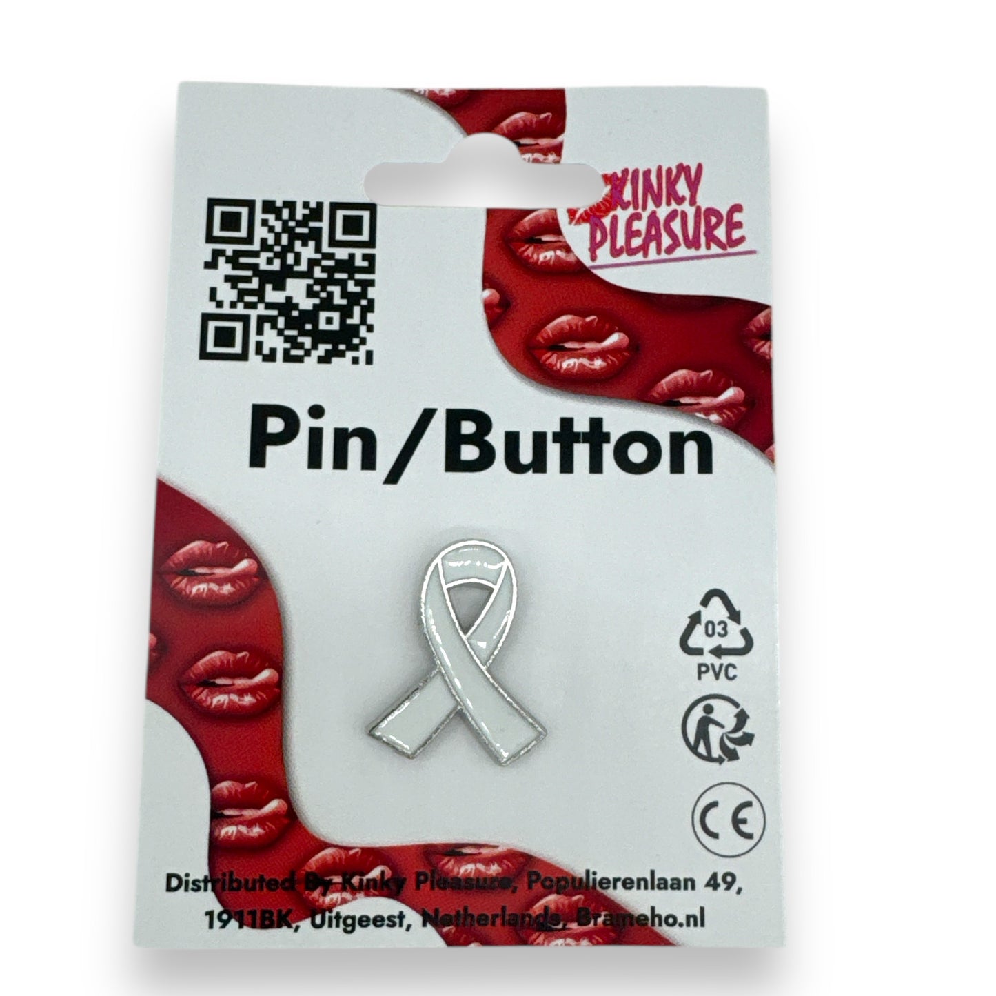 Kinky Pleasure - T060 - Breast Cancer Awareness Pink Ribbon Pin/Button