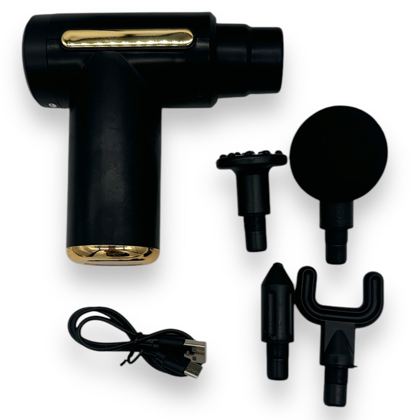 Kinky Pleasure - AX109 - Rechargeable Massage Gun - Includes 4 Attachments