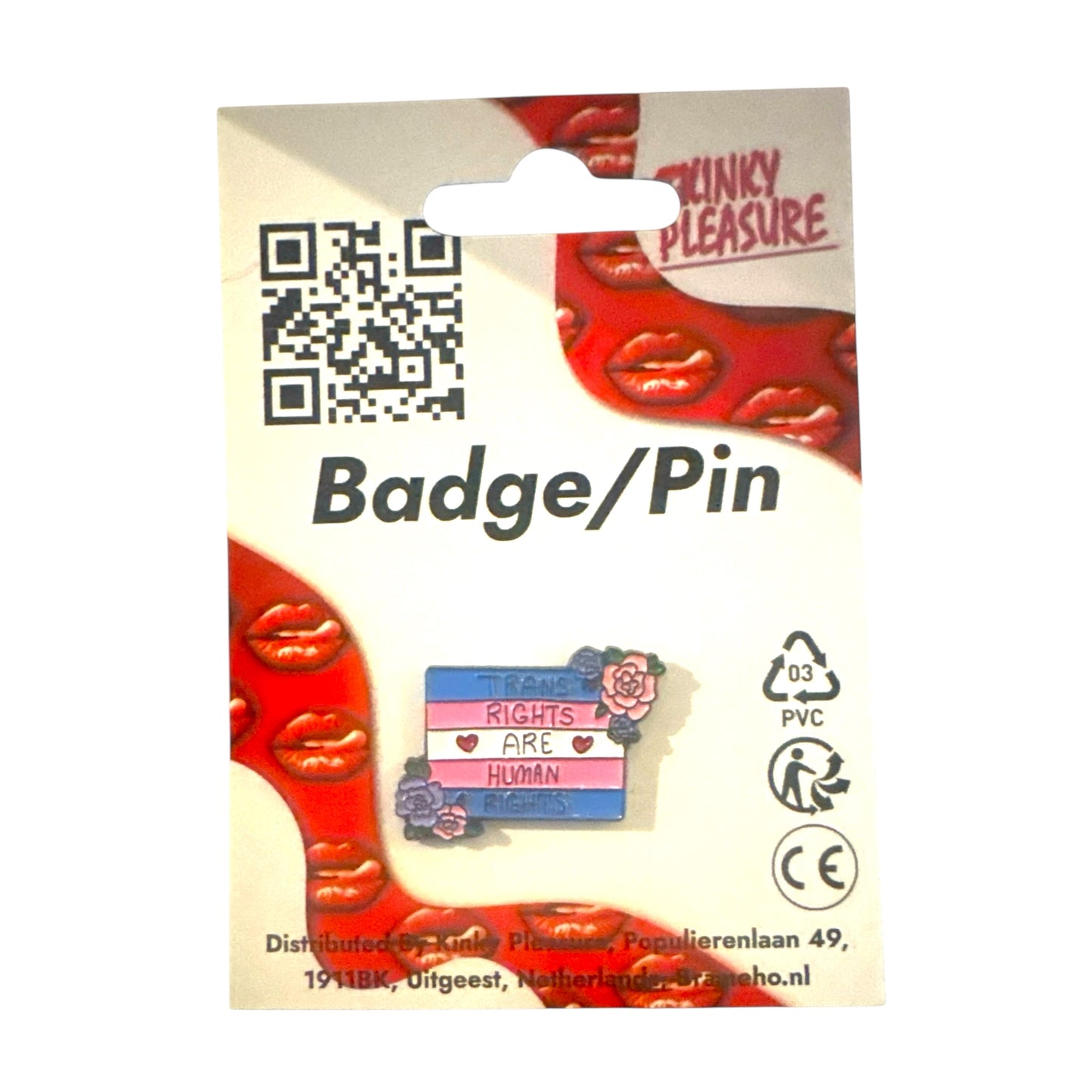 Kinky Pleasure - KPB060 - Badge / Pin - Trans Rights Are Human Rights