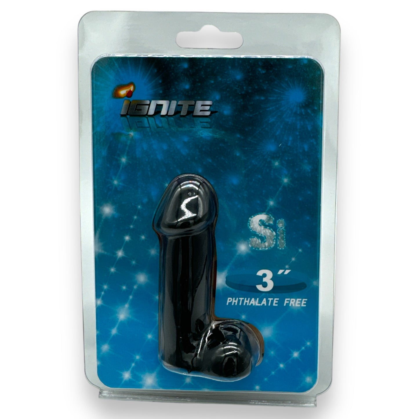 Ignite - IG20007 - 3 Inch Realistic Mini Dildo - 8 CM - Black