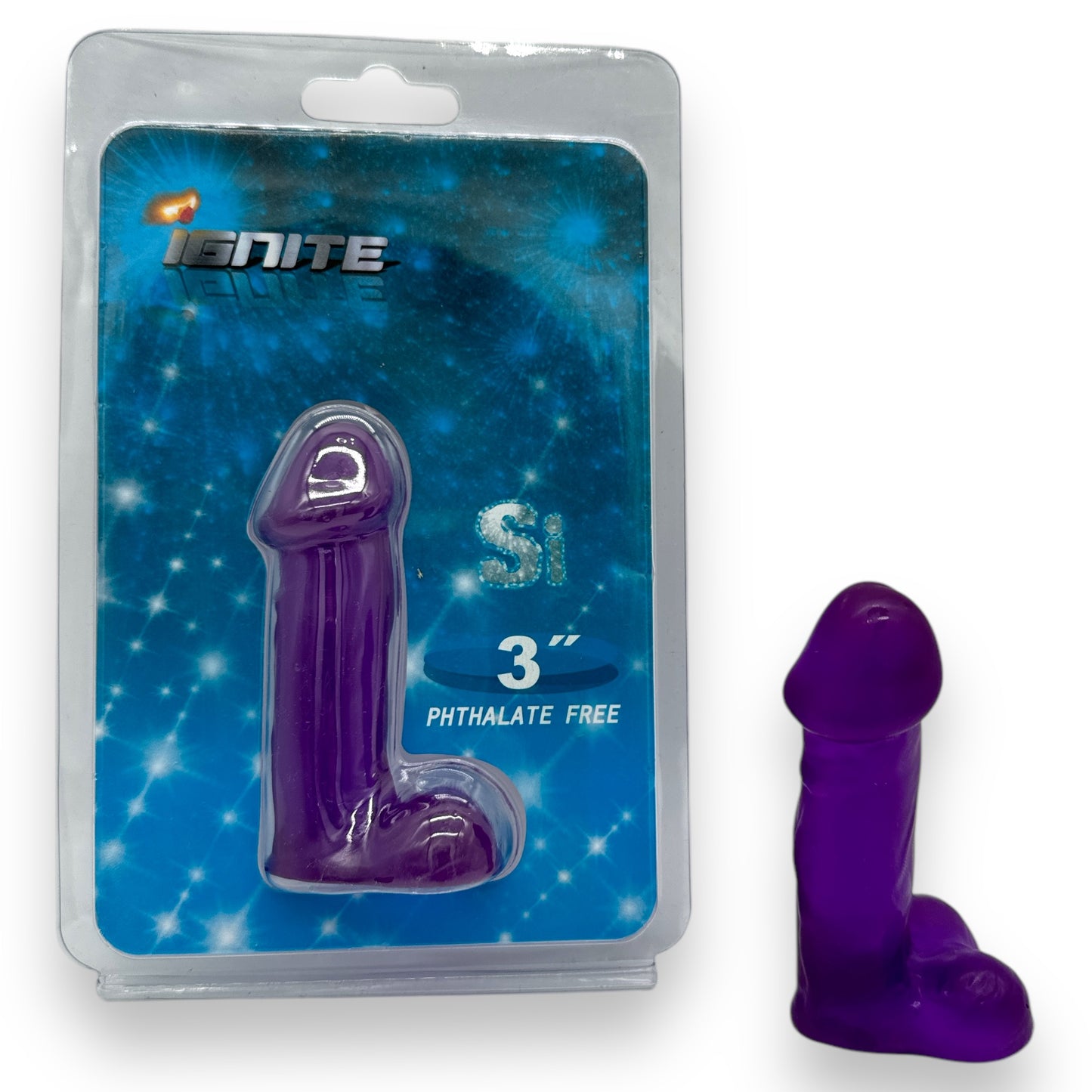 Ignite - IG20004 - 3 Inch Realistic Mini Dildo - 8 CM - Purple