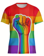 Kinky Pleasure - T133 - Pride Rainbow T Shirt - 3 Sizes