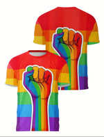 Kinky Pleasure - T133 - Pride Rainbow T Shirt - 3 Sizes