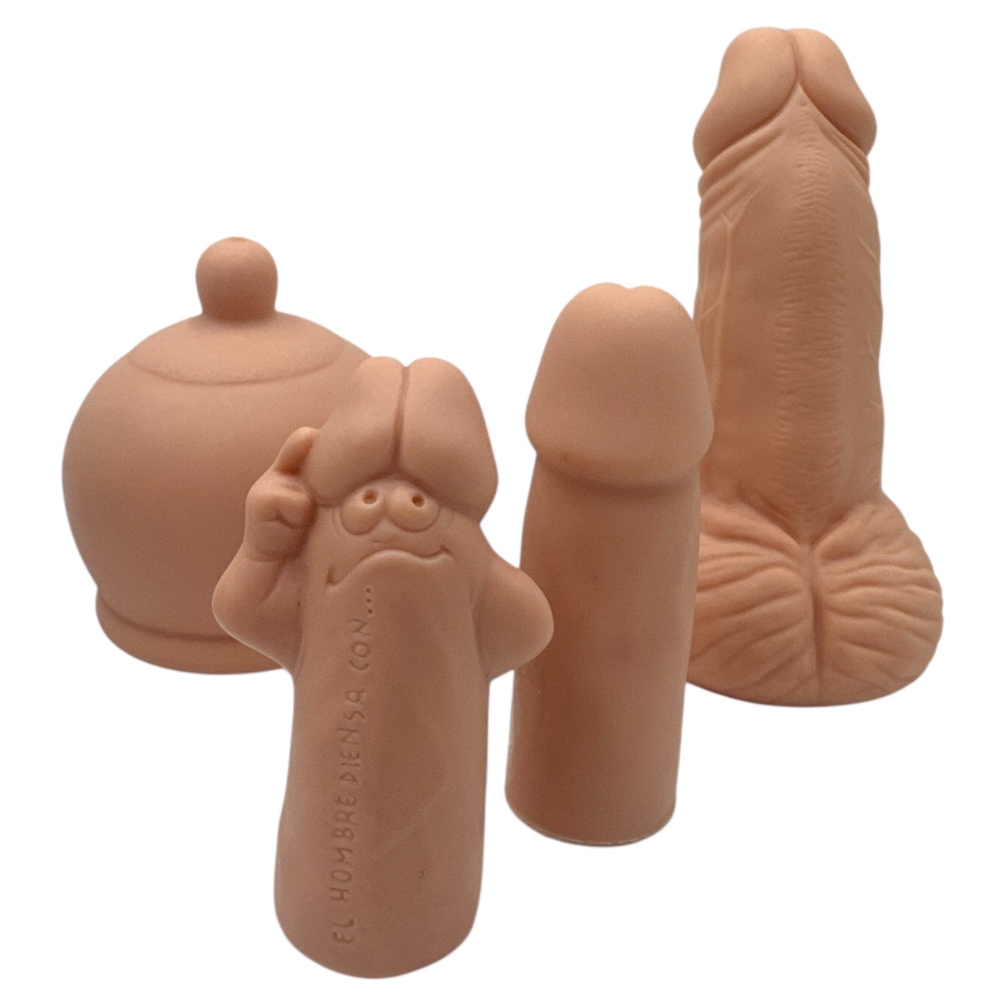 Kinky Pleasure - DS079 - Realistic Penis Squeezy – With Balls & Peep Sound