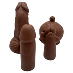Kinky Pleasure - DS080 - Realistic Penis Squeezy – Chocolate Edition with Balls & Peep Sound