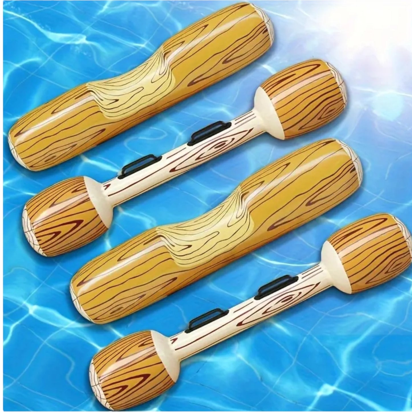 Timmy Toys - T090 - Watergames - Battle On Wood With Sticks - 4 Pieces Set