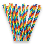 Kinky Pleasure - T088 - Rainbow Colour Paper Straws - 20 Pieces - 200x5mm
