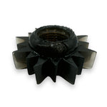 Power Escorts - BR290 - 60 pcs In Clear Jar Texture Cockring - Black - Extra Stretchable